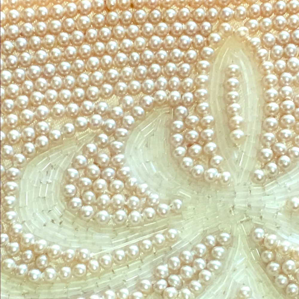 Vintage clutch covered in pearls